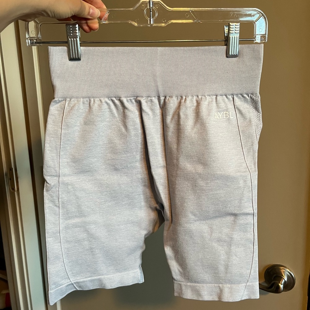 AYBL Light Blue High-Waist Biker Shorts